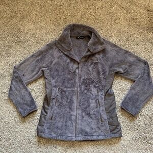 North Face Fleece Jacket Women's Medium Gray Long Sleeve Full Zip Soft